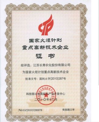 国度火炬打算沉点高新企业